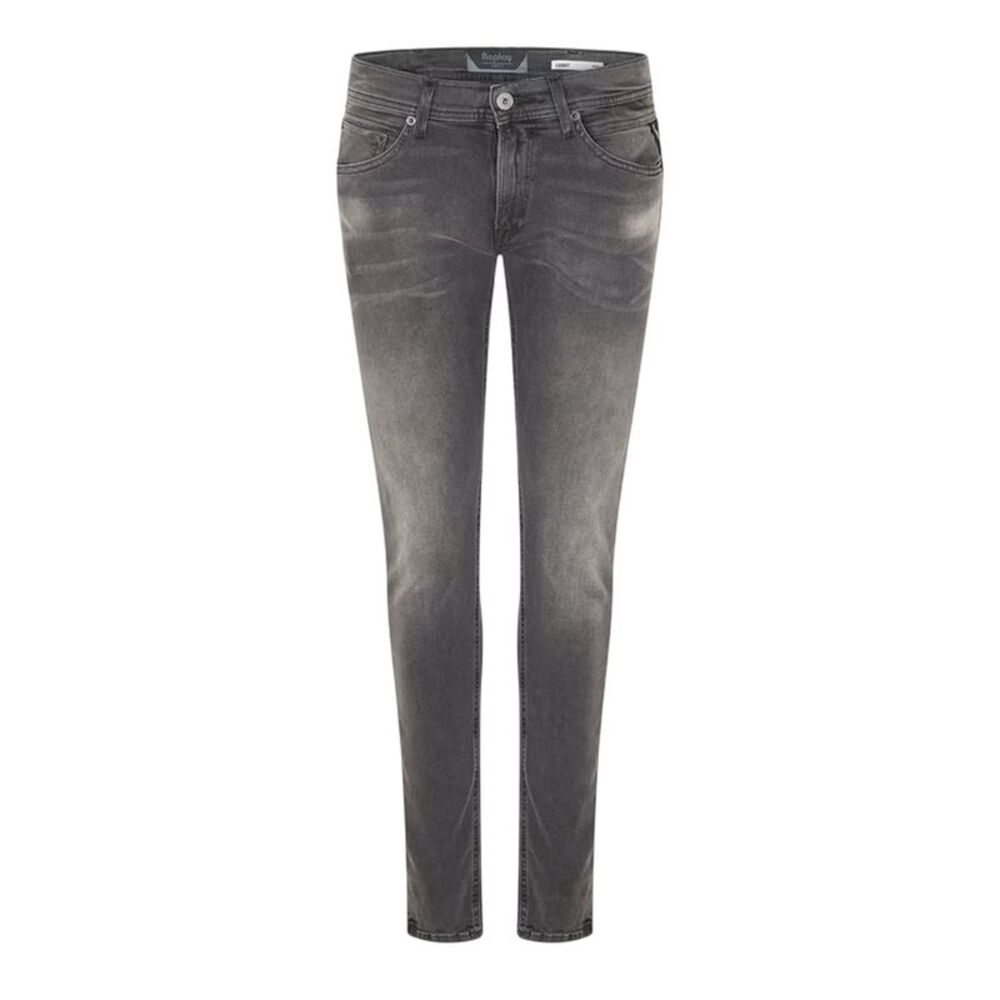 Replay Mens Lanny Washed Denim 5 Pockets Skinny Jeans / Gray